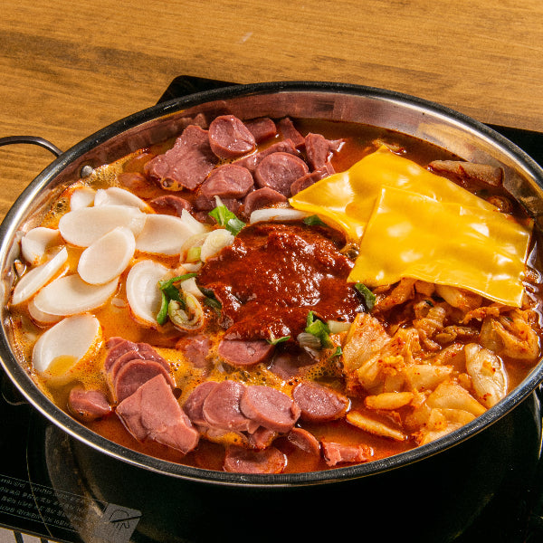 Korean Army Stew cooking