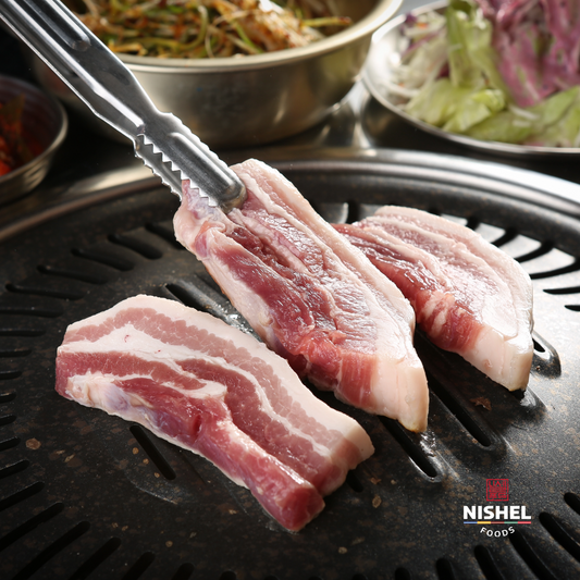 "초 신선" (껍질있는) 생 오겹살
